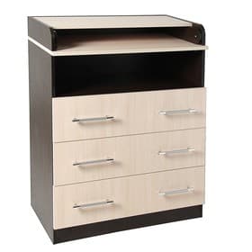 Комод пеленальный «Клик Мебель. Гермес», 3 ящика, 1000×800×440(730) мм, цвет венге/дуб молочный