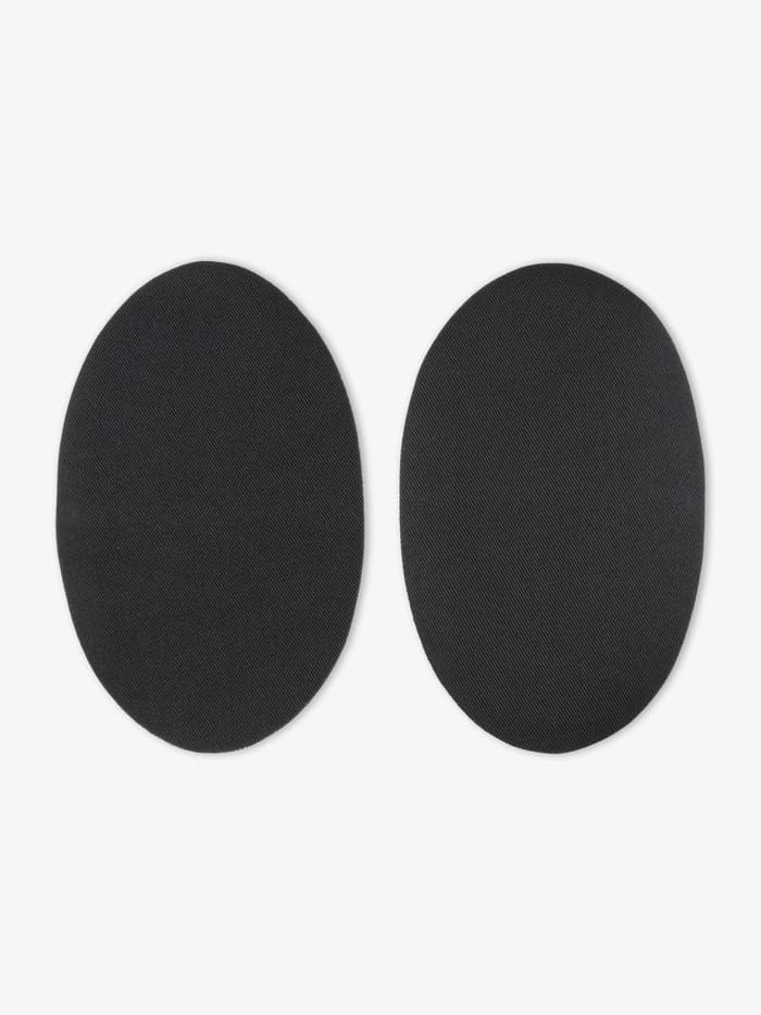 Заплатки для одежды, 15.5×9.5 см, термоклеевые, 2 шт., чёрные