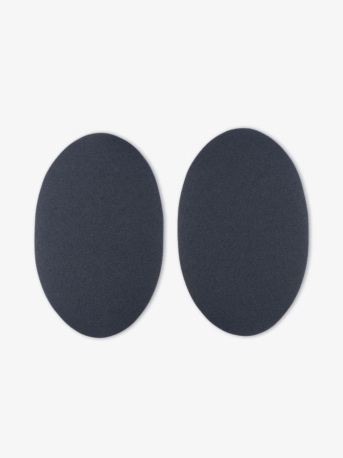 Заплатки для одежды, 15.5×9.5 см, термоклеевые, 2 шт., тёмно-серые