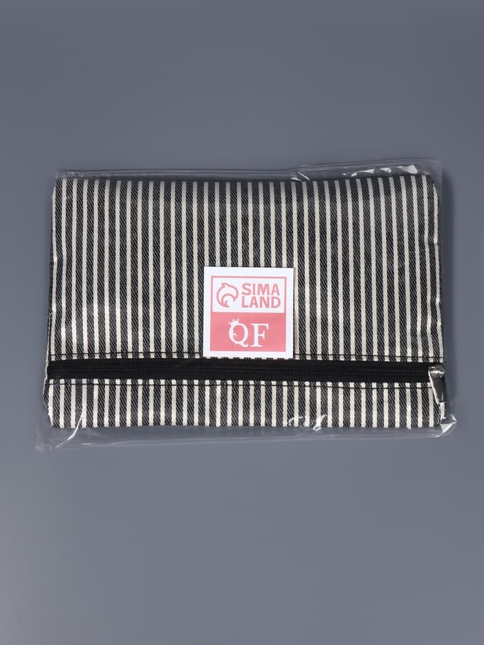 Набор кистей для макияжа SMOKY, 8 шт., чехол на молнии, белый, чёрный