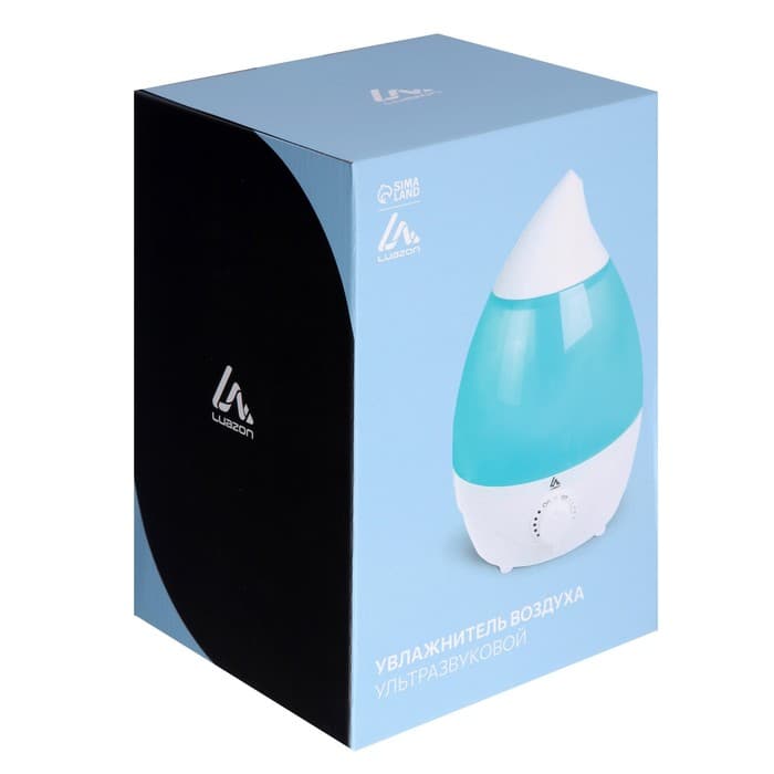 Увлажнитель воздуха Luazon LHU-04, ультразвуковой, 18 Вт, 2 л, 35 м², белый