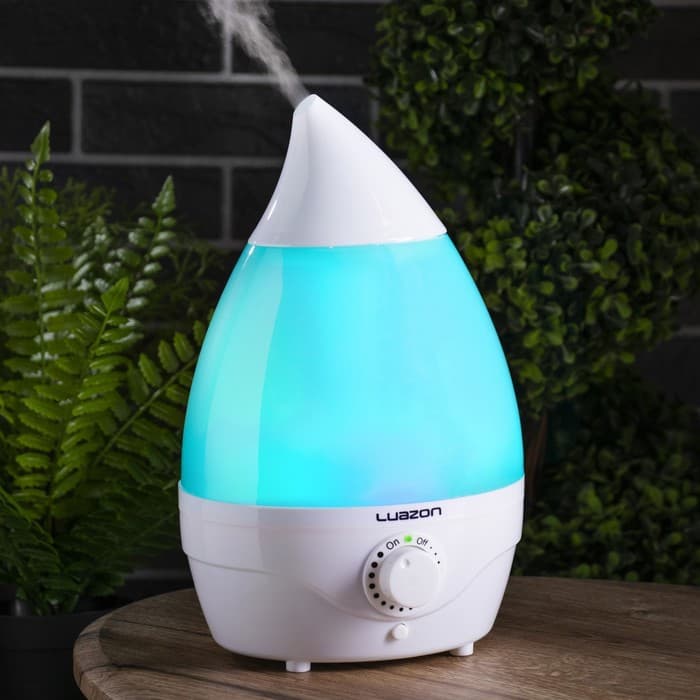 Увлажнитель воздуха Luazon LHU-04, ультразвуковой, 2 л, 35 м², 18 Вт, бело-голубой