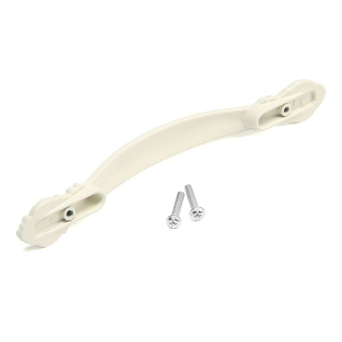 Ручка-скоба мебельная РС201, м/о 128 мм, белая, с золотой вставкой