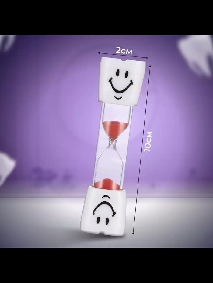 Часы песочные «Зубик», на 5 минут, 9×2.1 см, красные