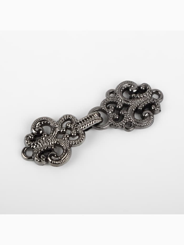 Декоративная застёжка, 4.5×1.5 см, цвет чёрный