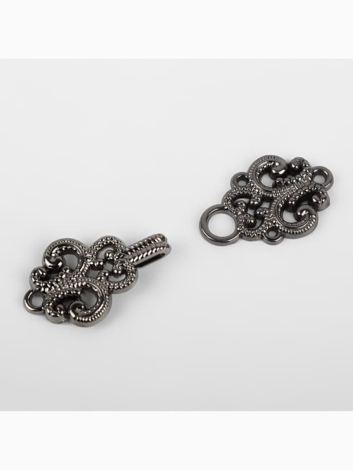 Декоративная застёжка, 4.5×1.5 см, цвет чёрный