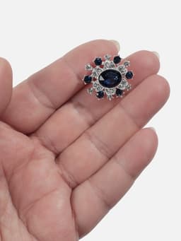 Пуговица декоративная, 22×20 мм, синяя