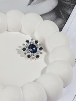 Пуговица декоративная, 22×20 мм, синяя