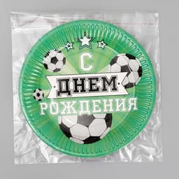 Тарелка одноразовая бумажная «Мячи»