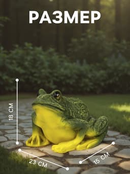 Садовая фигура из полистоуна «Лягушка», 18×15×23 см