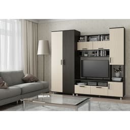 Гостиная «София-3», 2000×2200×500 мм, цвет венге/дуб молочный