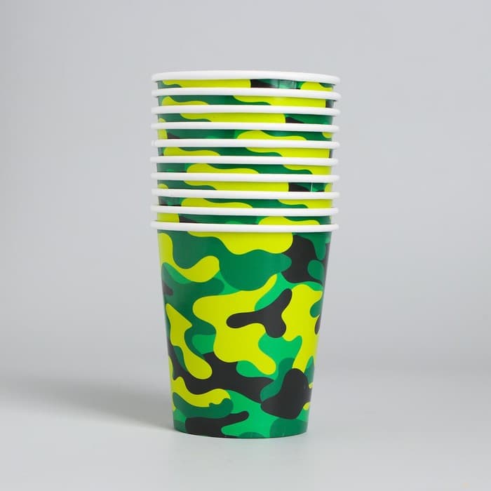 Стакан одноразовый бумажный «Военная», 250 мл