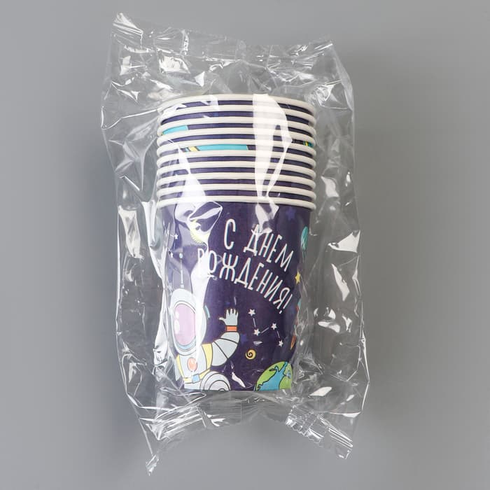 Стакан одноразовый бумажный «Космос», 250 мл