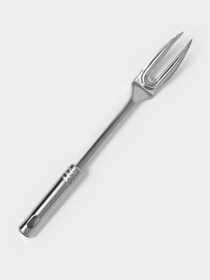 Вилка для мяса Доляна «Стандарт», h=33 см, нержавеющая сталь, серебристая