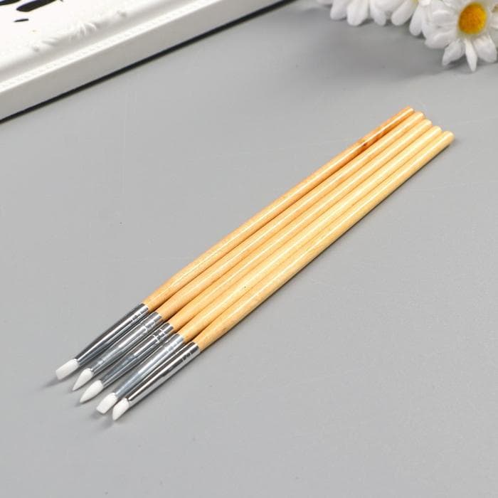 Инструменты для моделирования и придания формы (набор 5 шт.), 18 см дерево, резина