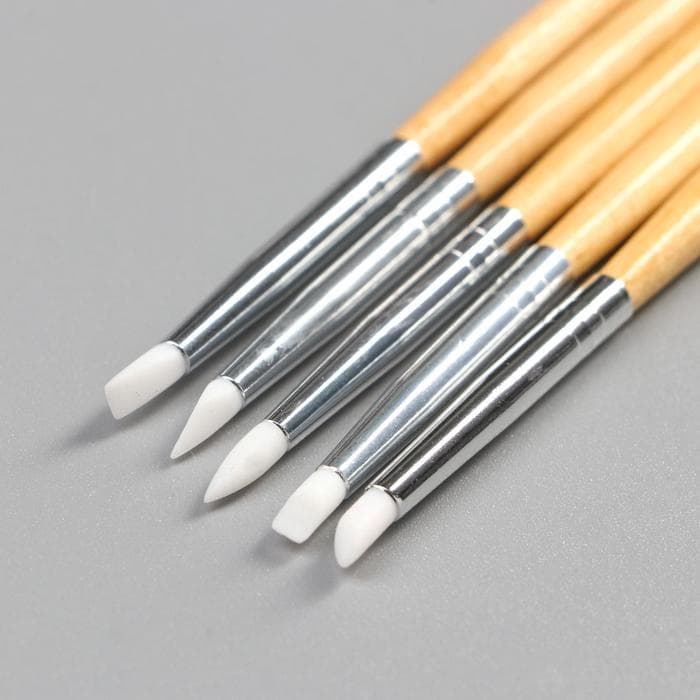 Инструменты для моделирования и придания формы (набор 5 шт.), 18 см дерево, резина