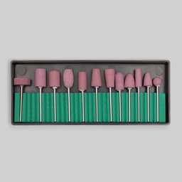 Фрезы корундовые для маникюра в пластиковом органайзере, 12 шт.