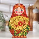 Доска разделочная сувенирная Дарим Красиво «Матрёшка», 14.9×23 см, дерево, разноцветная