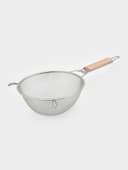 Сито для просеивания с деревянной ручкой Доляна «Стандарт», d=21 см, нержавеющая сталь