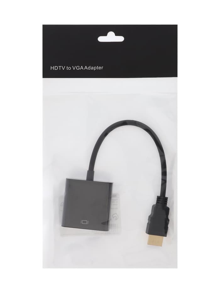 Переходник Luazon PL-001, HDMI-VGA, провод 0.2 м, чёрный