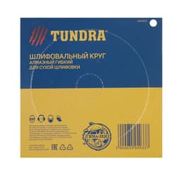 Алмазный гибкий шлифовальный круг ТУНДРА «Черепашка», для сухой шлифовки, 100 мм, № 200