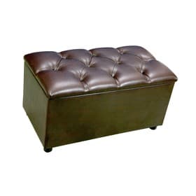 Пуф «Сундук», с ящиком для хранения, экокожа, 800×400×400 мм, цвет коричневый