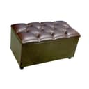 Пуф «Сундук», с ящиком для хранения, экокожа, 800×400×400 мм, цвет коричневый