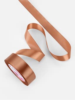 Лента атласная, 25 мм, 23±1 м, светло-коричневая №136