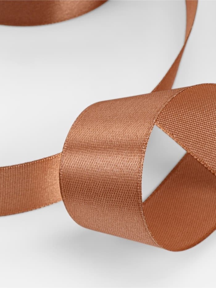 Лента атласная, 25 мм, 23±1 м, светло-коричневая №136