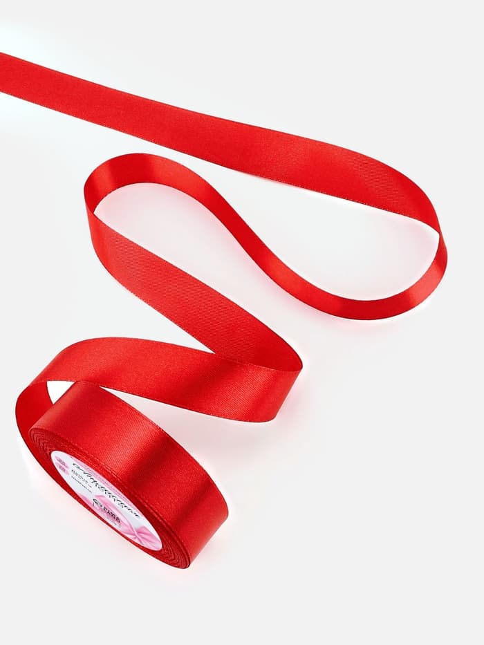 Лента атласная, 25 мм, 23±1 м, красная №26