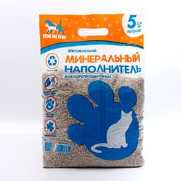 Наполнитель минеральный впитывающий «Пижон» для короткошерстных кошек, 5 л