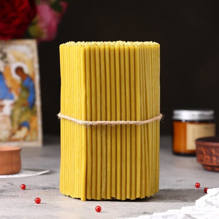 Свечи церковные №140, упаковка 1 кг, парафин и воск