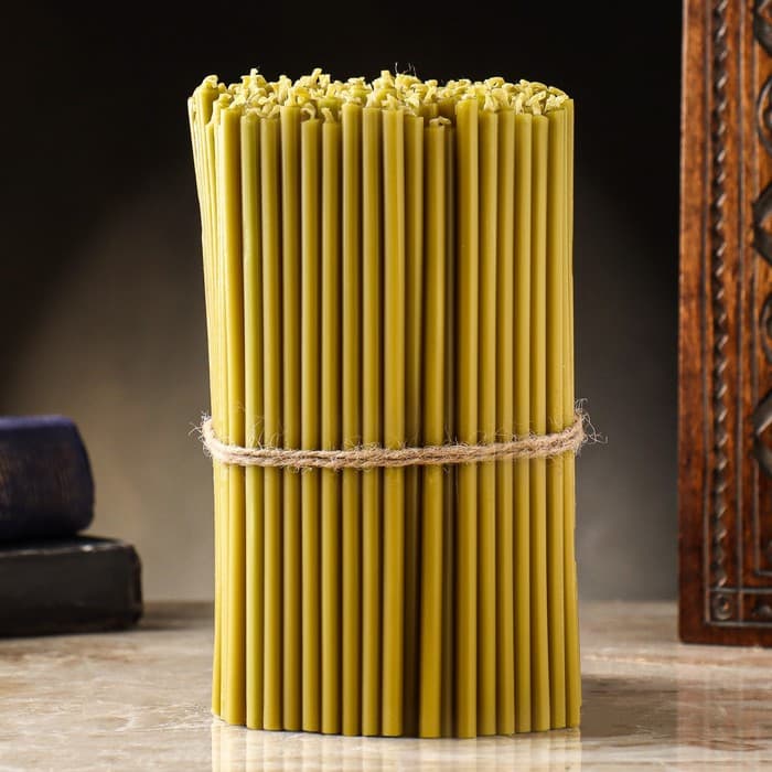 Свечи церковные №100, упаковка 1 кг, парафин и воск