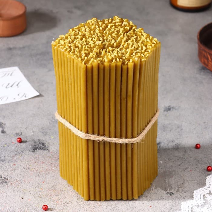 Свечи церковные №100, упаковка 1 кг, парафин и воск