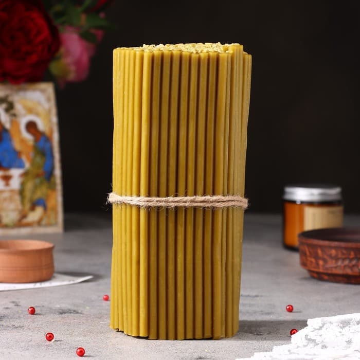 Свечи церковные №60, упаковка 1 кг, парафин и воск