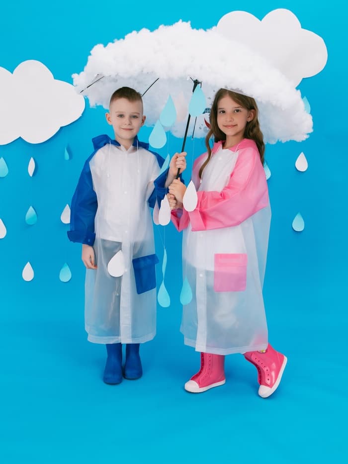 Дождевик детский «Гуляем под дождём», рост 110-122 см, розовый