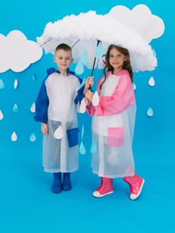 Дождевик детский «Гуляем под дождём», рост 110-122 см, розовый