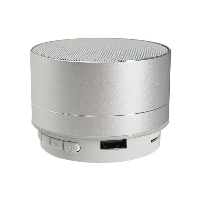 Портативная колонка Luazon LAB-05, 3 Вт, 520 мАч, Bluetooth, USB, microSD, microUSB, серебристый
