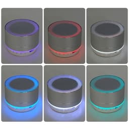 Портативная колонка Luazon LAB-05, 3 Вт, 520 мАч, Bluetooth, USB, microSD, microUSB, серебристый