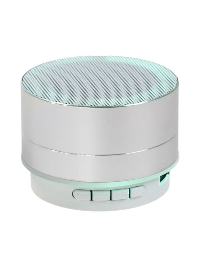 Портативная колонка Luazon LAB-05, 3 Вт, 520 мАч, Bluetooth, USB, microSD, microUSB, серебристый