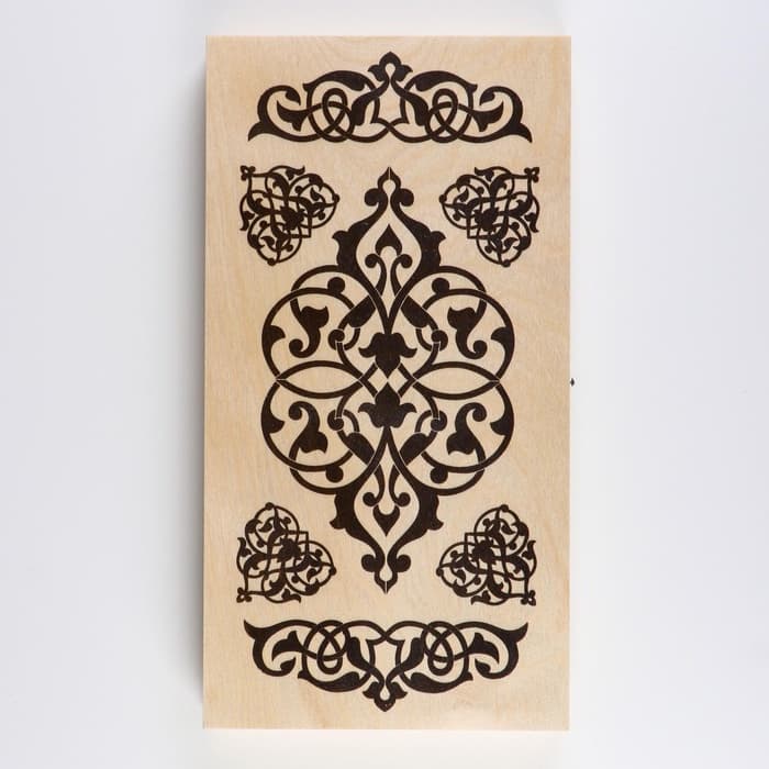 Настольная игра нарды с шашками TAKE IT EASY «Узор», деревянные большие, 40×40 см