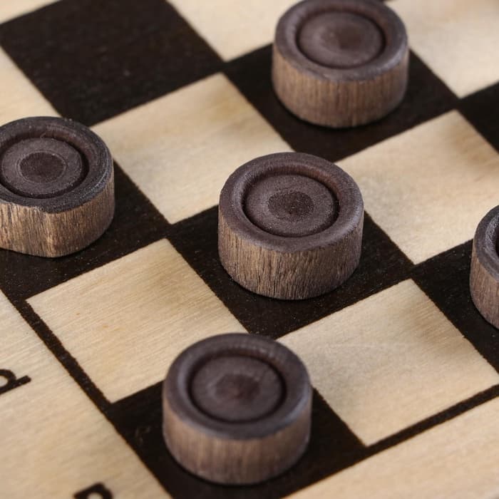 Настольная игра нарды с шашками TAKE IT EASY «Узор», деревянные большие, 40×40 см