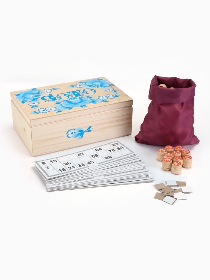 Русское лото «Роспись», деревянное, в подарочной шкатулке