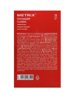 Ручка - роллер Erich Krause METRIX, узел 0.5, чернила чёрные, длина письма 1200 метров