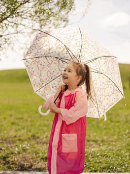 Дождевик детский «Гуляем под дождём», размер XL, розовый