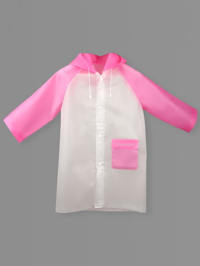 Дождевик детский «Гуляем под дождём», размер L, розовый