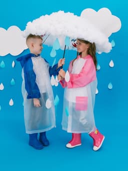 Дождевик детский «Гуляем под дождём», размер L, розовый