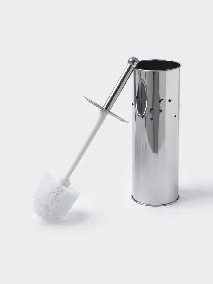 Ёршик для унитаза с подставкой «Звёзды», 9×10×40 см, хром