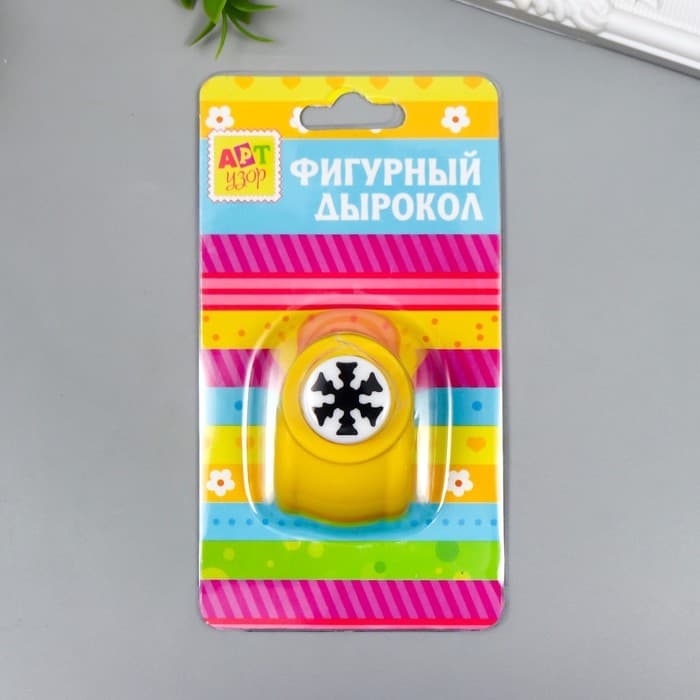 Дырокол фигурный «Снежинка», d=1.5 см, 3.5×4×4 см МИКС