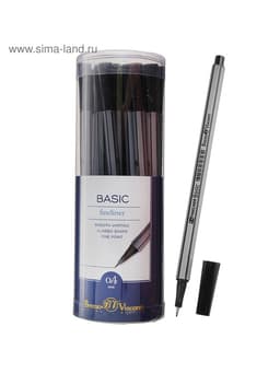 Ручка капиллярная BrunoVisconti. Basic FINELINER, чёрный стержень, узел 0.4 мм